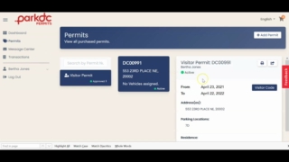 Create a Resident Account and Add Vehicle